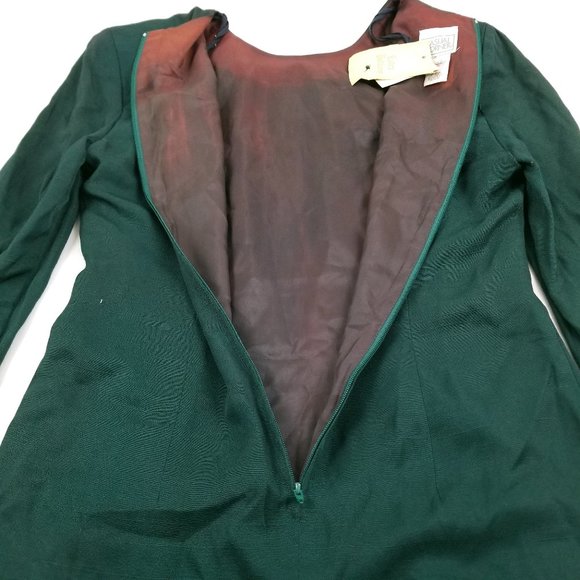 Vintage Forest Green 2-Piece Suit Dress Small 6 - Picture 14 of 16